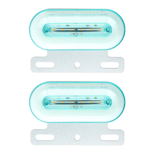 2 PCS 24V 12LED Car Oval Side Lamp (White Light) - In Car by buy2fix | Online Shopping UK | buy2fix