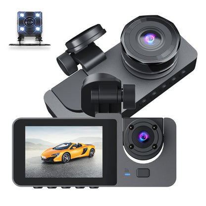 A2 Triple Lens Car Dash Camera Driving Recorder (Black) -  by buy2fix | Online Shopping UK | buy2fix