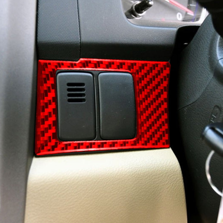 2 PCS Set for Honda CRV 2007-2011 Carbon Fiber Car Central Control Card Box Panel Decorative Sticker, Right Drive (Red) - In Car by buy2fix | Online Shopping UK | buy2fix