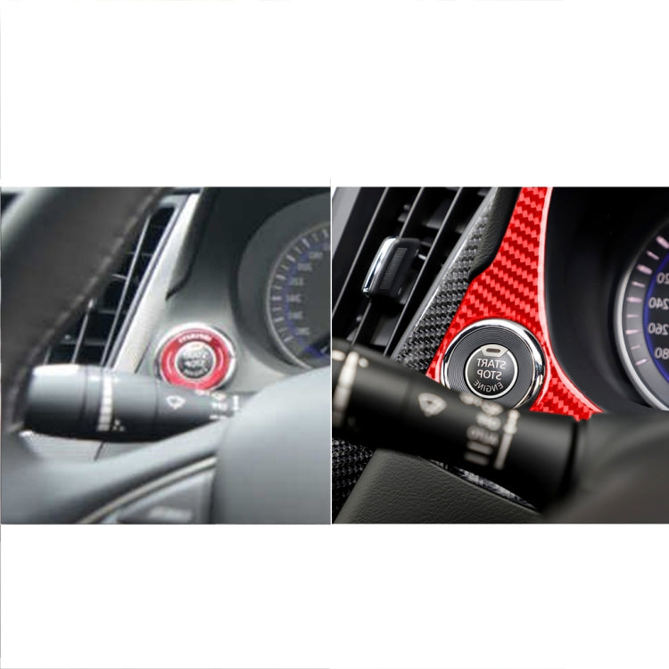 Car Carbon Fiber Dashboard Decorative Sticker for Infiniti Q50, Right Drive(Red) - In Car by buy2fix | Online Shopping UK | buy2fix