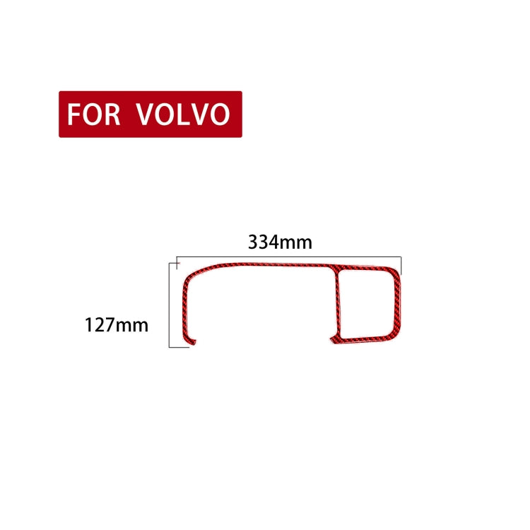 Car Carbon Fiber Navigation Frame Decorative Sticker for Volvo V60 2010-2017, Left Drive(Red) - In Car by buy2fix | Online Shopping UK | buy2fix