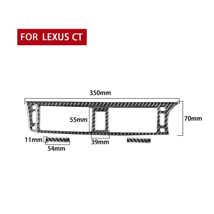 Car Carbon Fiber Central Control Air Outlet Decorative Sticker for Lexus CT 2011-2017, Right Drive - In Car by buy2fix | Online Shopping UK | buy2fix