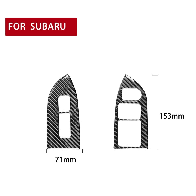 2 in 1 Car Carbon Fiber Window Lift Panel Decorative Sticker for Subaru BRZ / Toyota 86 2017-2019, Right Drive -  by buy2fix | Online Shopping UK | buy2fix