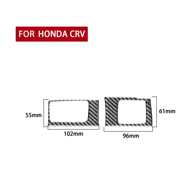 2 PCS / Set Carbon Fiber Car Central Control Card Box Panel Decorative Sticker for Honda CRV 2007-2011,Left Drive - In Car by buy2fix | Online Shopping UK | buy2fix