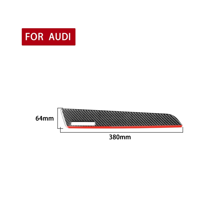 Carbon Fiber Car Co-pilot Trim Red Edge with Hole Decorative Sticker for Audi Q3 2013-2018,Left Drive - In Car by buy2fix | Online Shopping UK | buy2fix