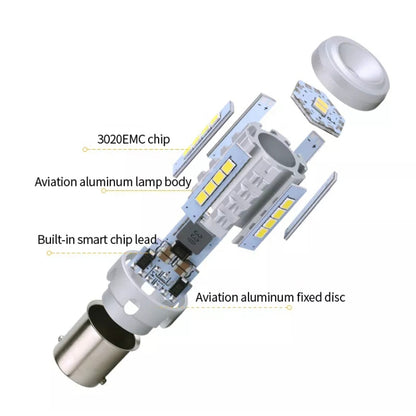 2pcs 7440 IC12-28V / 16.68W / 1.39A Car 3020EMC-26 Constant Current Wide Voltage Turn Signal Light (White Light) - In Car by buy2fix | Online Shopping UK | buy2fix