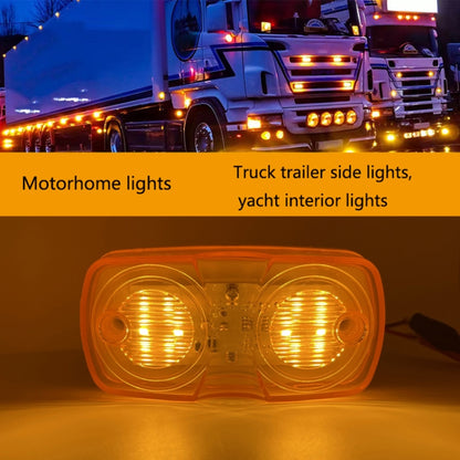 2pcs MK-106 Truck 12LEDs Side Marker Light (Yellow Light) - In Car by buy2fix | Online Shopping UK | buy2fix