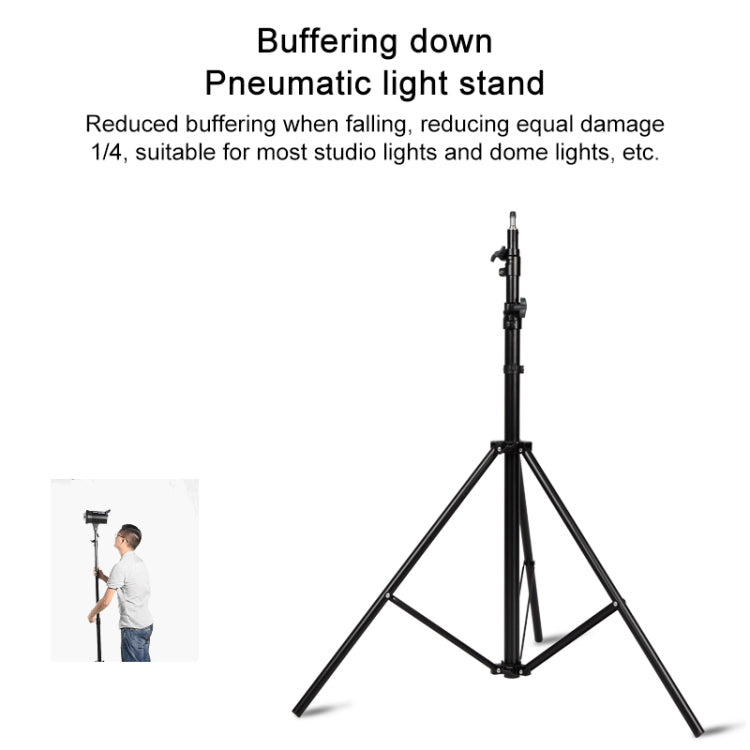 3m Height Professional Photography Metal Lighting Stand Spring Buffer Holder for Studio Flash Light - Camera Accessories by buy2fix | Online Shopping UK | buy2fix