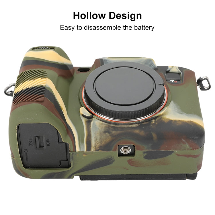 For Sony ILCE-7RM5 / Alpha 7R V Soft Silicone Protective Case (Camouflage) - Protective Case by buy2fix | Online Shopping UK | buy2fix