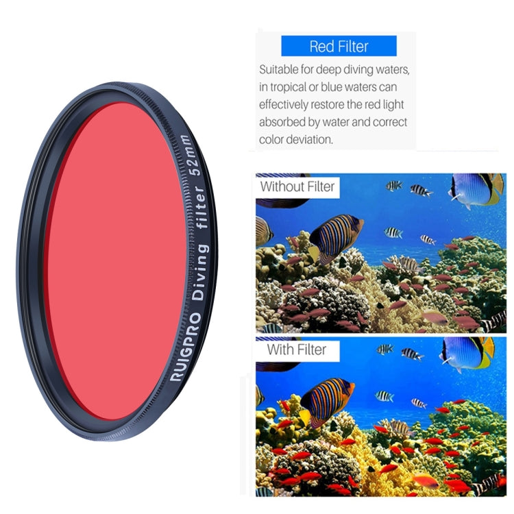 RUIGPRO for GoPro HERO10 Black / HERO9 Black Professional 52mm 52mm 10 in 1 UV+ND2+ND4+ND8+Star 8+ +CPL+Yellow/Red/Purple+10X Close-up Lens Filter with Filter Adapter Ring & Lens Cap - Lens Filter by RUIGPRO | Online Shopping UK | buy2fix