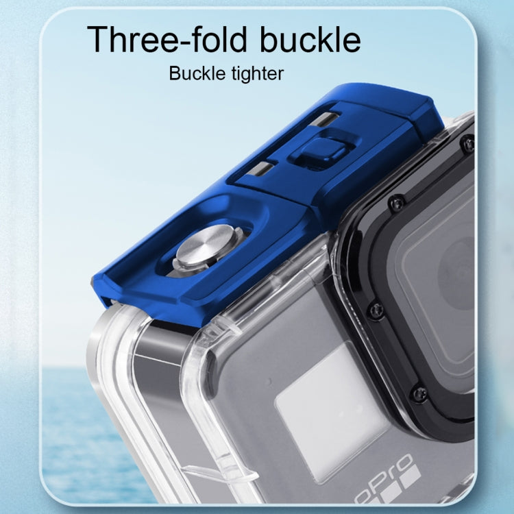 For GoPro HERO8 Black 45m Waterproof Housing Protective Case with Buckle Basic Mount & Screw & Floating Bobber Grip & Strap & Anti-Fog Inserts(Transparent) - DJI & GoPro Accessories by buy2fix | Online Shopping UK | buy2fix