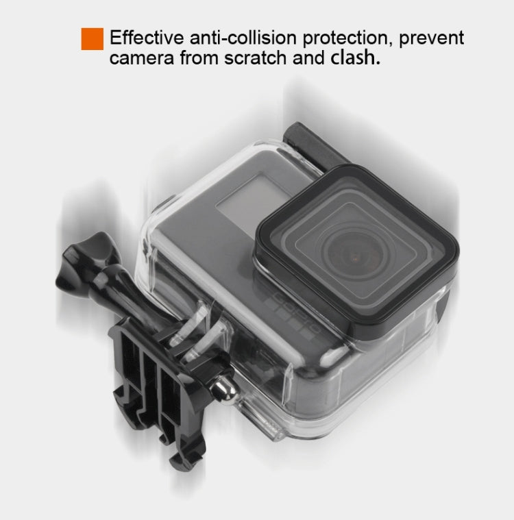 45m Waterproof Housing Protective Case + Touch Screen Back Cover for GoPro NEW HERO /HERO6 /5, with Buckle Basic Mount & Screw, No Need to Remove Lens (Transparent) - DJI & GoPro Accessories by buy2fix | Online Shopping UK | buy2fix