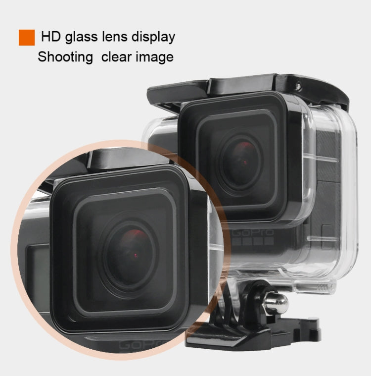 45m Waterproof Housing Protective Case + Touch Screen Back Cover for GoPro NEW HERO /HERO6 /5, with Buckle Basic Mount & Screw, No Need to Remove Lens (Transparent) - DJI & GoPro Accessories by buy2fix | Online Shopping UK | buy2fix