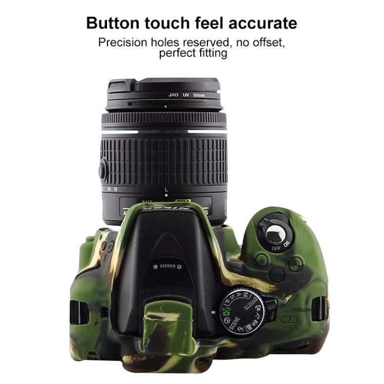 Soft Silicone Protective Case for Nikon D5300 (Camouflage) - Camera Accessories by buy2fix | Online Shopping UK | buy2fix