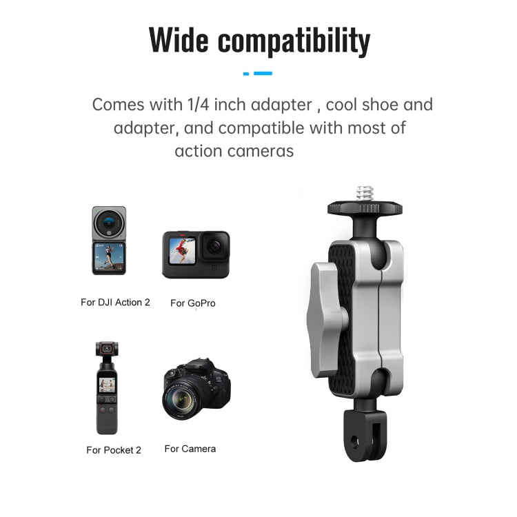 STARTRC  Aluminium Alloy Mount Adapter Adjustable Arm(Black Silver) - Helmet Mount by STARTRC | Online Shopping UK | buy2fix