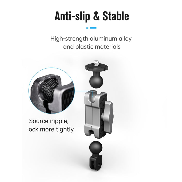 STARTRC Aluminium Alloy Mount Adapter Adjustable Arm, Deluxe Version (Black Silver) - DJI & GoPro Accessories by STARTRC | Online Shopping UK | buy2fix