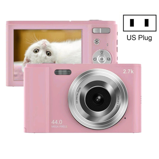 DC302 2.88 inch 44MP 16X Zoom 2.7K Full HD Digital Camera Children Card Camera, US Plug(Pink) - Consumer Electronics by buy2fix | Online Shopping UK | buy2fix