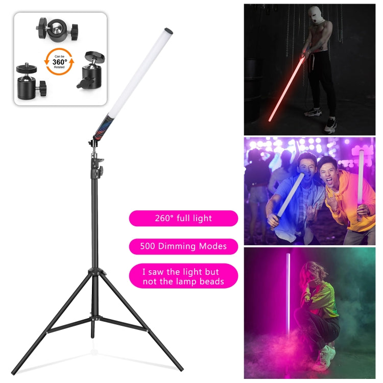 LUXCeO Mood1 85cm RGB Colorful Atmosphere Rhythm LED Stick Handheld Video Photo Fill Light, No Tripod -  by LUXCeO | Online Shopping UK | buy2fix