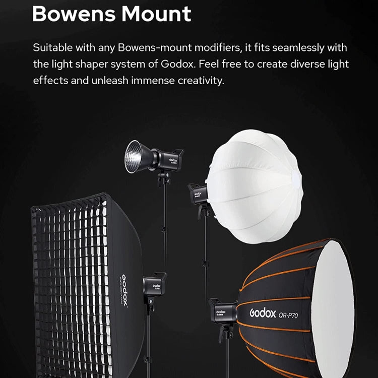 Godox SL60IID 70W 5600K Daylight Balanced LED Video Light (UK Plug) - Shoe Mount Flashes by Godox | Online Shopping UK | buy2fix