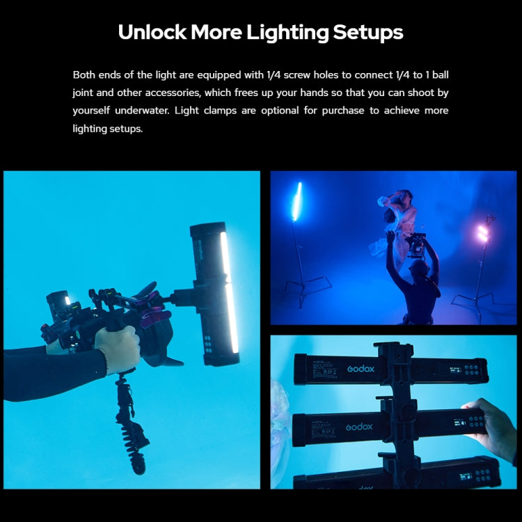 Godox WT60R Waterproof Tube Light  60cm RGB Photo Video Fill Light (US Plug) -  by Godox | Online Shopping UK | buy2fix