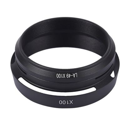 49mm Metal Vented Lens Hood for Fujifilm X100(Black) - Camera Accessories by buy2fix | Online Shopping UK | buy2fix