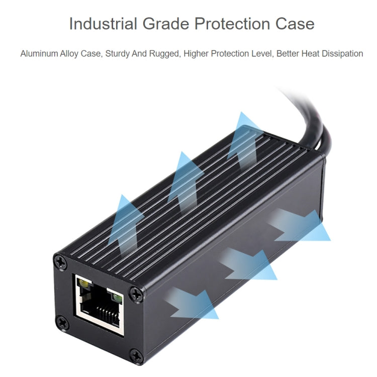 Waveshare Metal Case Gigabit PoE Splitter, 5V 2.5A Type-C Out - Modules Expansions Accessories by WAVESHARE | Online Shopping UK | buy2fix