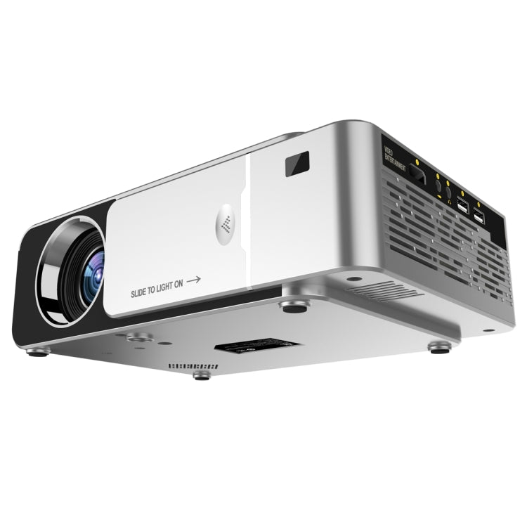 T6 2000ANSI Lumens 1080P LCD Mini Theater Projector, Phone Version, US Plug(Silver) - Consumer Electronics by buy2fix | Online Shopping UK | buy2fix