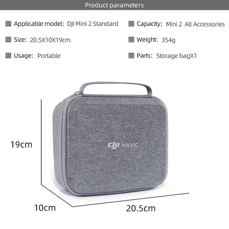 DJI Portable Waterproof Nylon Box Case Storage Bag for DJI Mini 2 Drone(Grey) - Carry Cases & Bags by DJI | Online Shopping UK | buy2fix