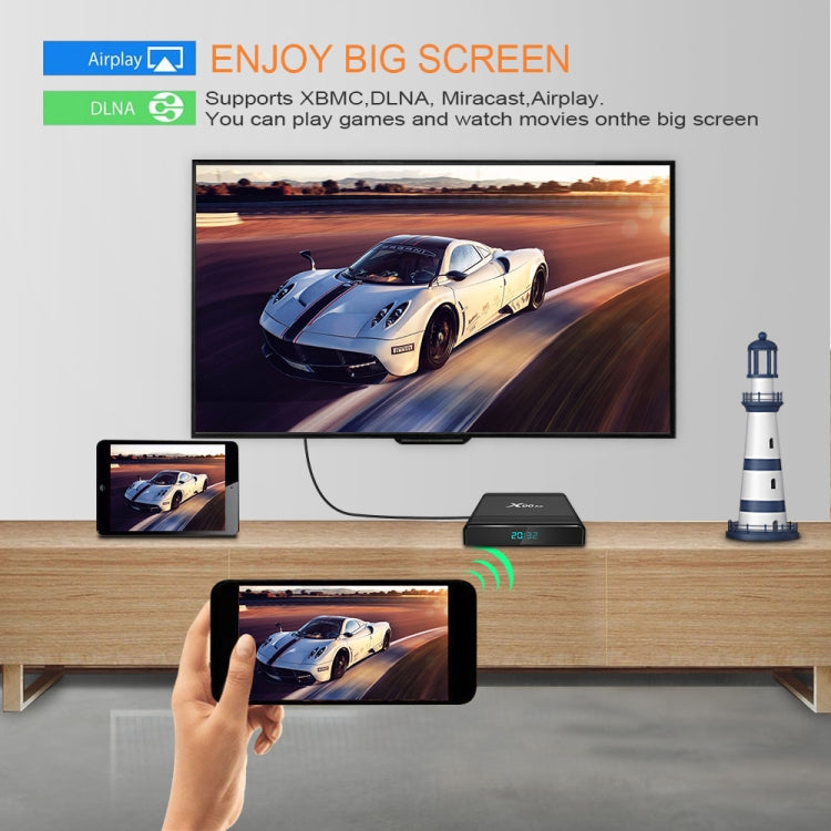 X96 Air 8K Smart TV BOX Android 9.0 Media Player with Remote Control, Quad-core Amlogic S905X3, RAM: 4GB, ROM: 64GB, Dual Band WiFi, Bluetooth, AU Plug - Consumer Electronics by buy2fix | Online Shopping UK | buy2fix