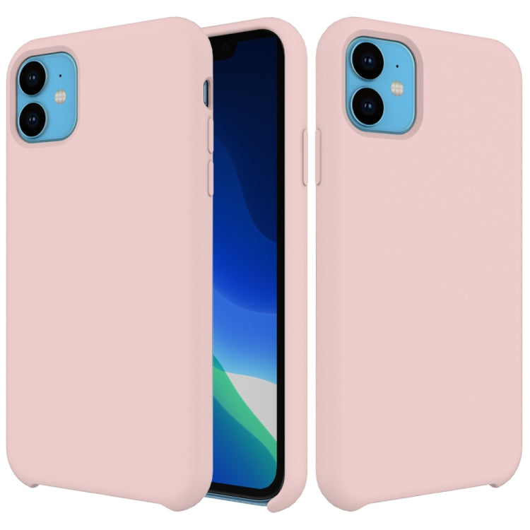 For iPhone 11 Solid Color Liquid Silicone Shockproof Case (Pink) - iPhone 11 Cases by buy2fix | Online Shopping UK | buy2fix