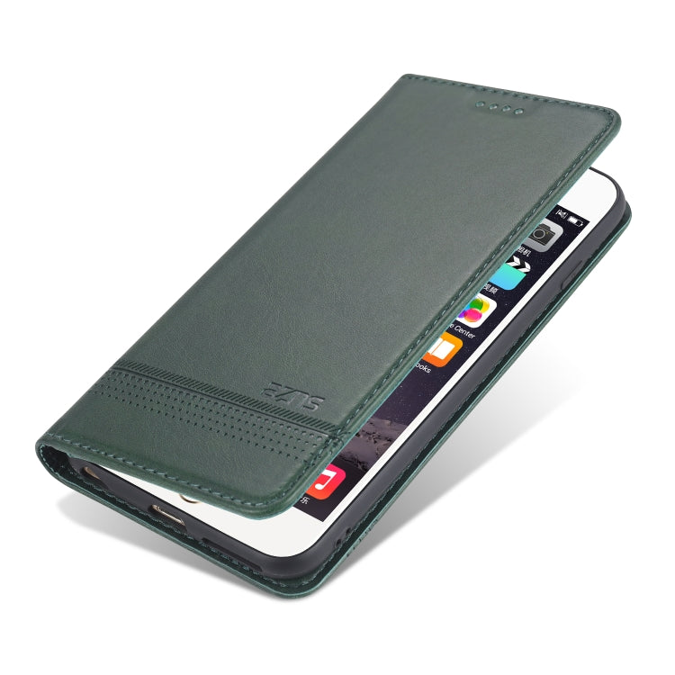 AZNS Magnetic Calf Texture Horizontal Flip Leather Case with Card Slots & Holder & Wallet For iPhone 8 / 7(Dark Green) - More iPhone Cases by AZNS | Online Shopping UK | buy2fix