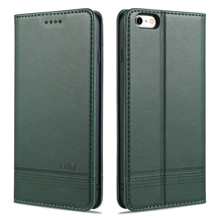 AZNS Magnetic Calf Texture Horizontal Flip Leather Case with Card Slots & Holder & Wallet For iPhone 8 / 7(Dark Green) - More iPhone Cases by AZNS | Online Shopping UK | buy2fix