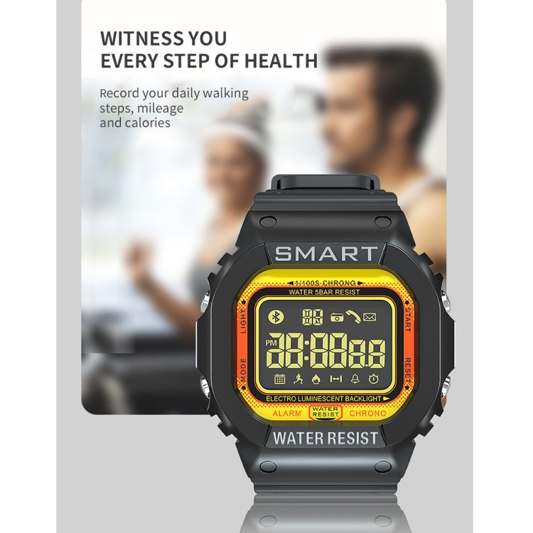 Lokmat MK22 1.21 inch FSTN LCD Screen 50m Waterproof Smart Watch, Support Information Reminder / Remote Camera / Sport Record(Black) - Smart Wear by Lokmat | Online Shopping UK | buy2fix