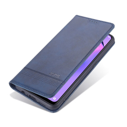 For Oppo Reno5 5G AZNS Magnetic Calf Texture Horizontal Flip Leather Case with Card Slots & Holder & Wallet(Dark Blue) - OPPO Cases by AZNS | Online Shopping UK | buy2fix