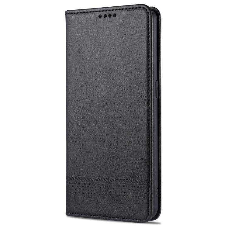 For Oppo Reno5 5G AZNS Magnetic Calf Texture Horizontal Flip Leather Case with Card Slots & Holder & Wallet(Black) - OPPO Cases by AZNS | Online Shopping UK | buy2fix