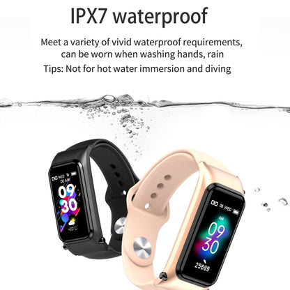 X4 1.14 inch HD Screen Bluetooth Earphone Smart Bracelet, Support Sleep Monitoring / Body Temperature Monitoring / Heart Rate Monitoring(Rose Gold) - Smart Wear by buy2fix | Online Shopping UK | buy2fix