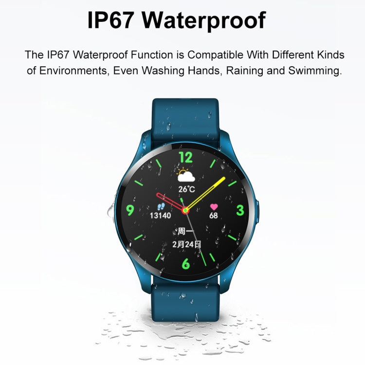 T88 1.28 inch TFT Color Screen IP67 Waterproof Smart Watch, Support Body Temperature Monitoring / Sleep Monitoring / Heart Rate Monitoring(Blue) - Smart Wear by buy2fix | Online Shopping UK | buy2fix