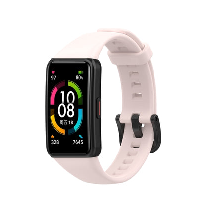 For Huawei Honor Band 6 TPU Watch Band, Size: One Size(Light Pink) - Smart Wear by buy2fix | Online Shopping UK | buy2fix