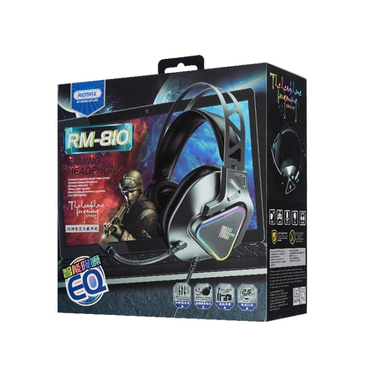 Remax RM-810 Wargod Series Intelligent Noise Reduction Gaming Headphone with Mic(Grey) - Headset & Headphone by REMAX | Online Shopping UK | buy2fix