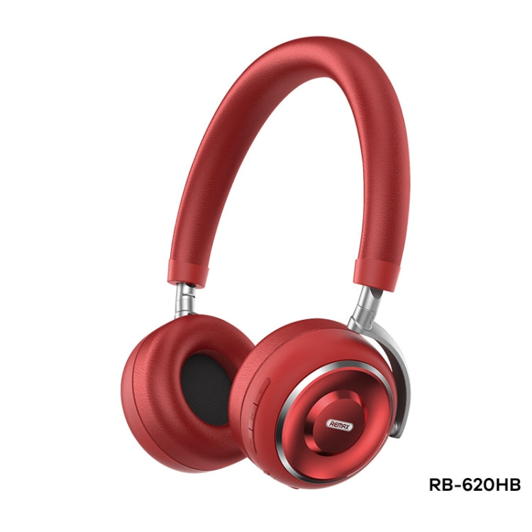 REMAX RB-620HB Bluetooth 5.0 Metal Wireless Bluetooth Headset(Red) - Headset & Headphone by REMAX | Online Shopping UK | buy2fix