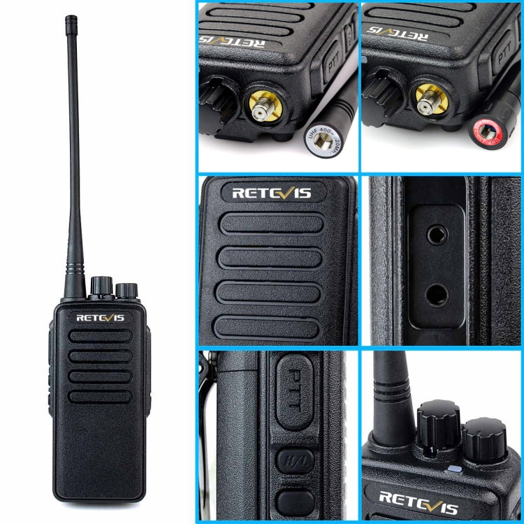 RETEVIS RT1 10W UHF 400-520MHz 16CH Handheld Walkie Talkie, EU Plug - Handheld Walkie Talkie by RETEVIS | Online Shopping UK | buy2fix