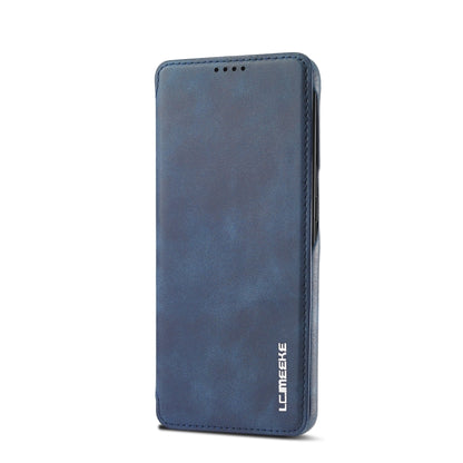 For Samsung Galaxy S21 FE LC.IMEEKE Hon Ancient Series Horizontal Flip Leather Case with Holder & Card Slot(Blue) - Galaxy Phone Cases by LC.IMEEKE | Online Shopping UK | buy2fix