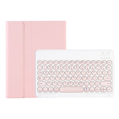 YT098B Detachable Candy Color Skin Feel Texture Round Keycap Bluetooth Keyboard Leather Case For iPad Air 4 10.9 2020 / Air 5 10.9 2022 (Pink) - For iPad Air by buy2fix | Online Shopping UK | buy2fix