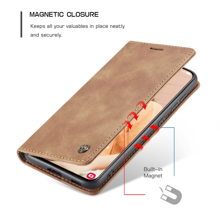 For Samsung Galaxy S21 FE CaseMe 013 Multifunctional Horizontal Flip Leather Case, with Card Slot & Holder & Wallet(Brown) - Samsung Accessories by CaseMe | Online Shopping UK | buy2fix