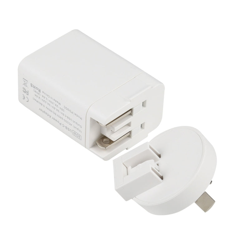 PD30C 30W USB-C / Type-C Port Fast Charging Travel Charger(AU Plug) - Apple Accessories by buy2fix | Online Shopping UK | buy2fix