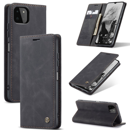 For Samsung Galaxy A22 5G CaseMe 013 Multifunctional Horizontal Flip Leather Case with Card Slot & Holder & Wallet(Black) - Galaxy Phone Cases by CaseMe | Online Shopping UK | buy2fix