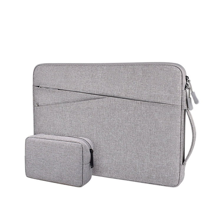 ND01DS Polyester Notebook Laptop Liner Bag with Small Bag, Size:13.3 inch(Hemp Grey) - 13.3 inch by buy2fix | Online Shopping UK | buy2fix