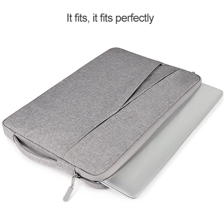 ND01DS Polyester Notebook Laptop Liner Bag with Small Bag, Size:13.3 inch(Hemp Grey) - 13.3 inch by buy2fix | Online Shopping UK | buy2fix