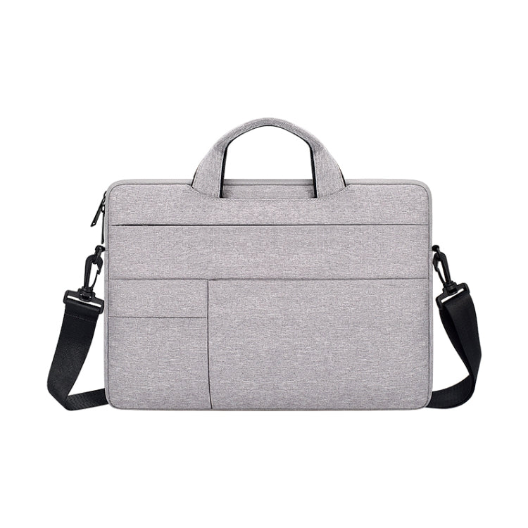 ND05SDJ Oxford Cloth + Nylon Laptop Portable Shoulder Bag, Size:14.1-15.4 inch(Hemp Gray) - 15 inch by buy2fix | Online Shopping UK | buy2fix