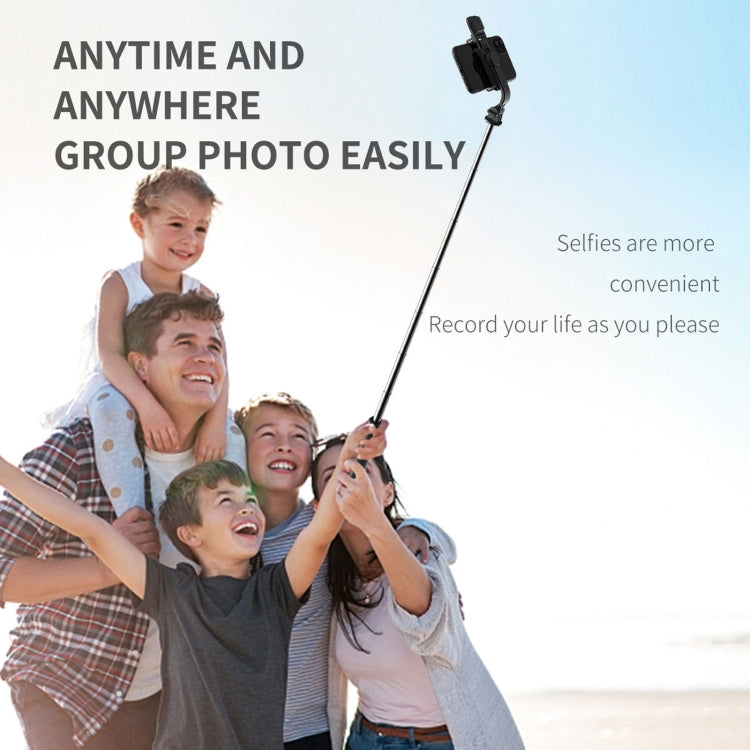 Q02S Fill Light Bluetooth Selfie Stick Tripod Mobile Phone Holder(Black) - Consumer Electronics by buy2fix | Online Shopping UK | buy2fix